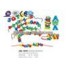 JQ1041 Hotsale Kids criativo plástico alfabeto Threading bloco de construção de brinquedo